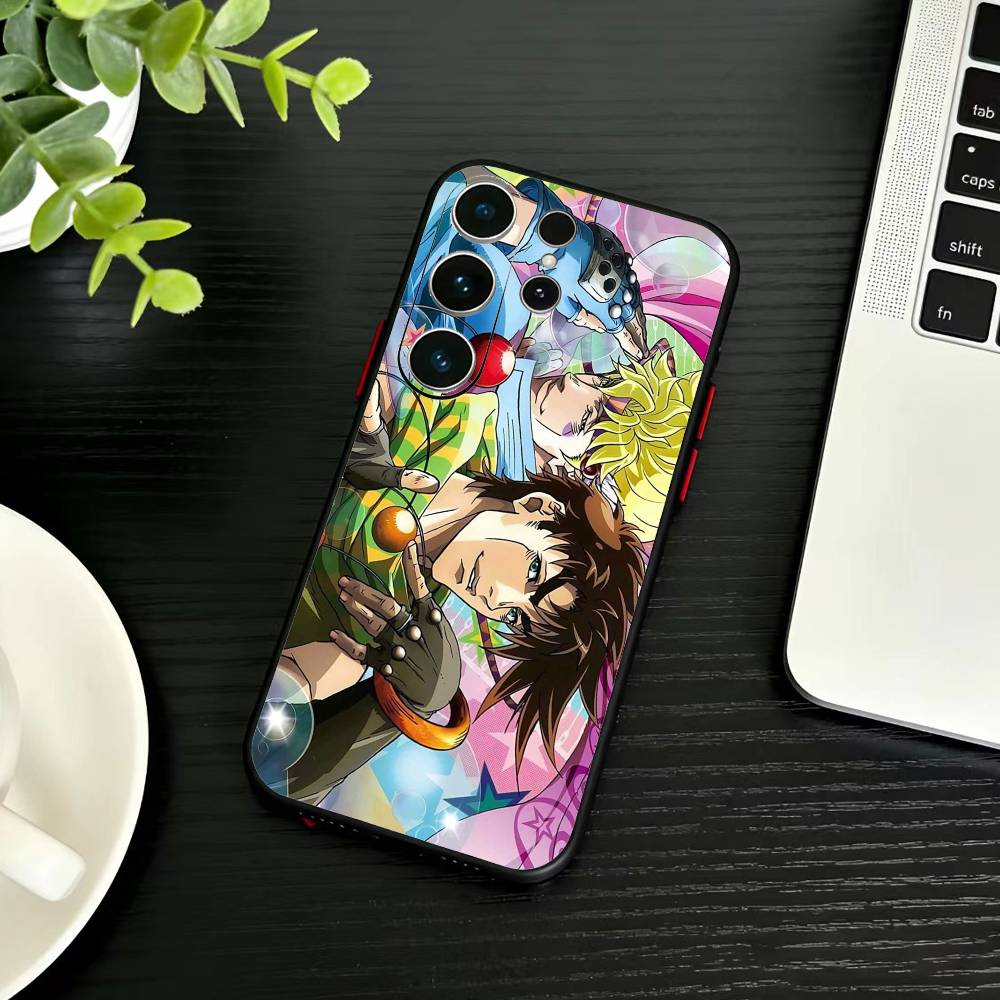 K-Anime Jojos Bizarres Adventures Phone Case For Samsung S26,S25,S24,S23,S22,S21,S20,Ultra,Plus,FE Black Soft Cover