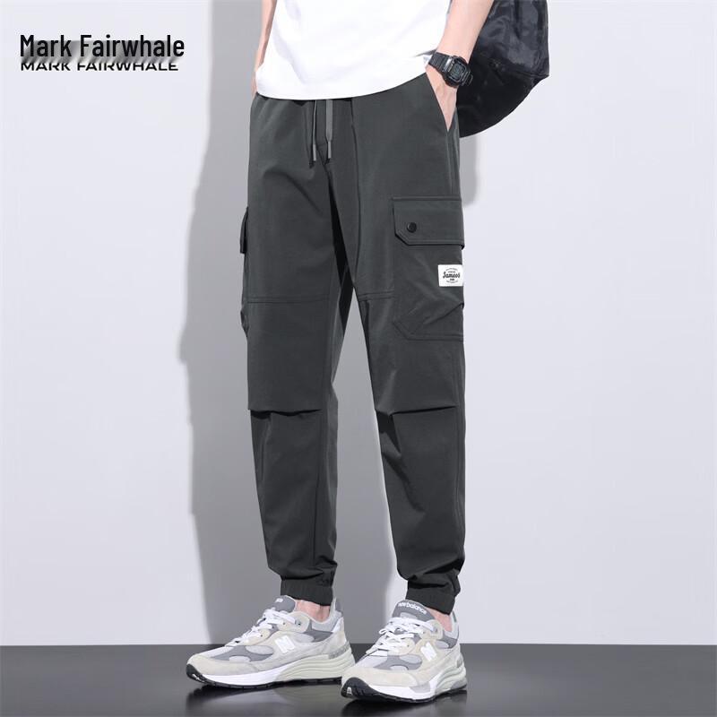 MARK FAIRWHALE Men s Ice Silk Quick-Dry Cargo Joggers 2XL