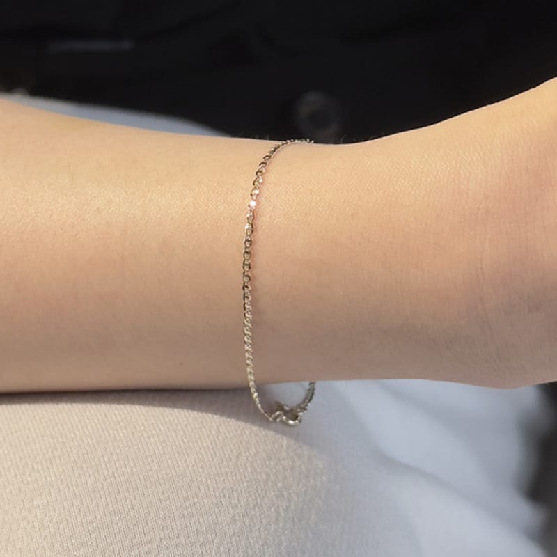 

Браслет-ланцюжок Faye 14k Daily mellow Natural White Gold