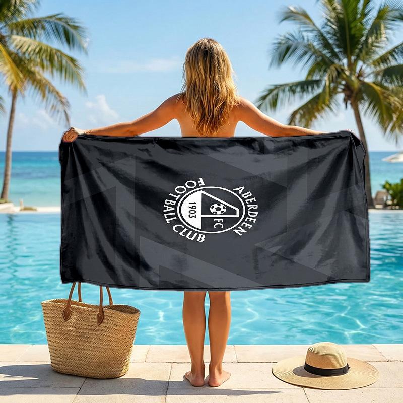 Asciugamano da Spiaggia Asciugatura Rapida Aberdeen FC Stampa Microfibra Assorbente Portatile da Viaggio Asciugamano da Nuoto