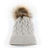 Europe, America, autumn and winter baby wool hat flanged single layer, solid color hairball twist children's knitted hat, spot supply