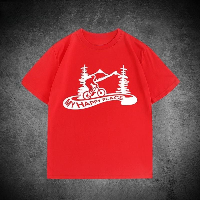 Bicycle Riding Club Creative Mountain Bike Print Pattern Cotton Tshirt Unisexs Clothing Womens Clothing Summer New T Shirt