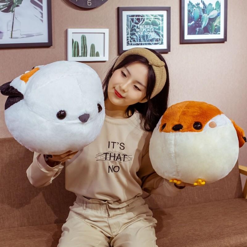 Artificial Sparrow Plush Toy Doll Throw Pillow Children Holiday Comfort Gift