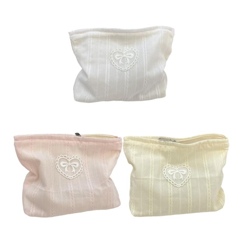 Spacious Bows Cosmetic Bag Practical Makeup Pouch With Spacious Interior And Compact Portable Structure For Essential