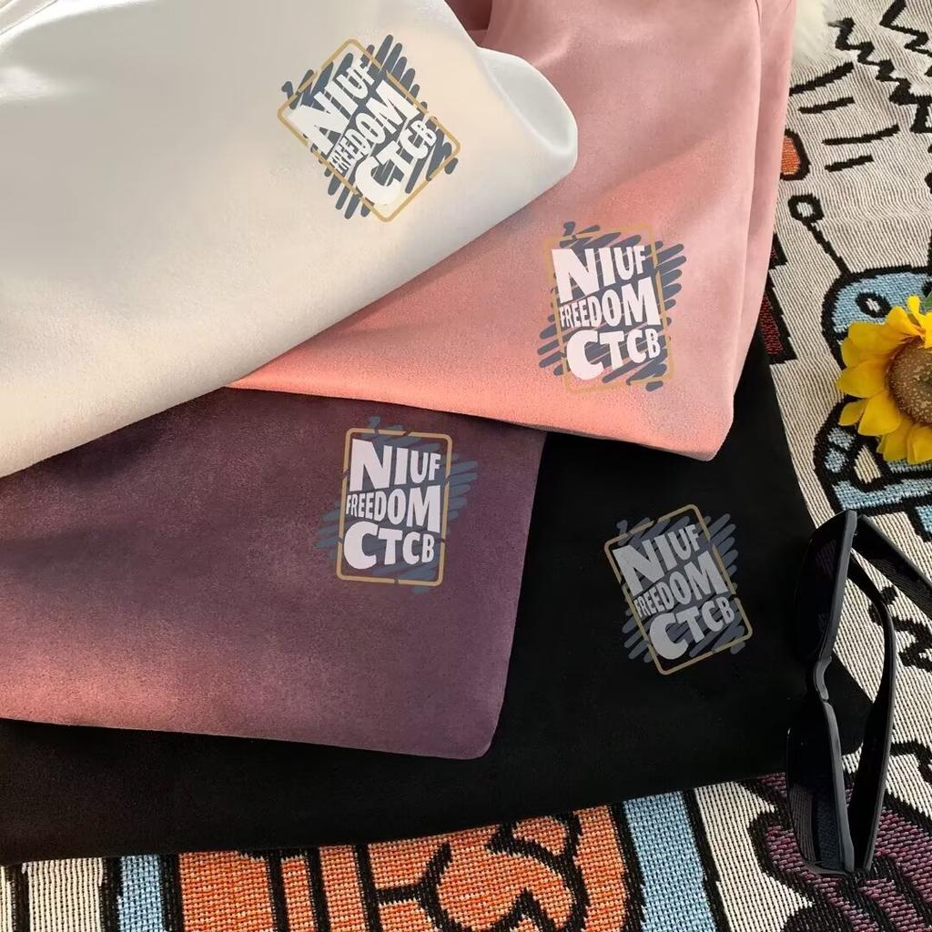 American Retro Summer INS Trendy Brand Hip-Hop Half-Sleeve Loose Plus Size Trendy Round Neck Casual Letter Short Sleeve T-Shirt for Men