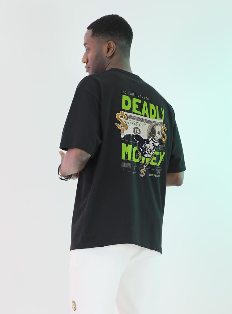 Be Bold Be Cool L~6Xl Money [T-Shirt] Black/Free (L~Xl)