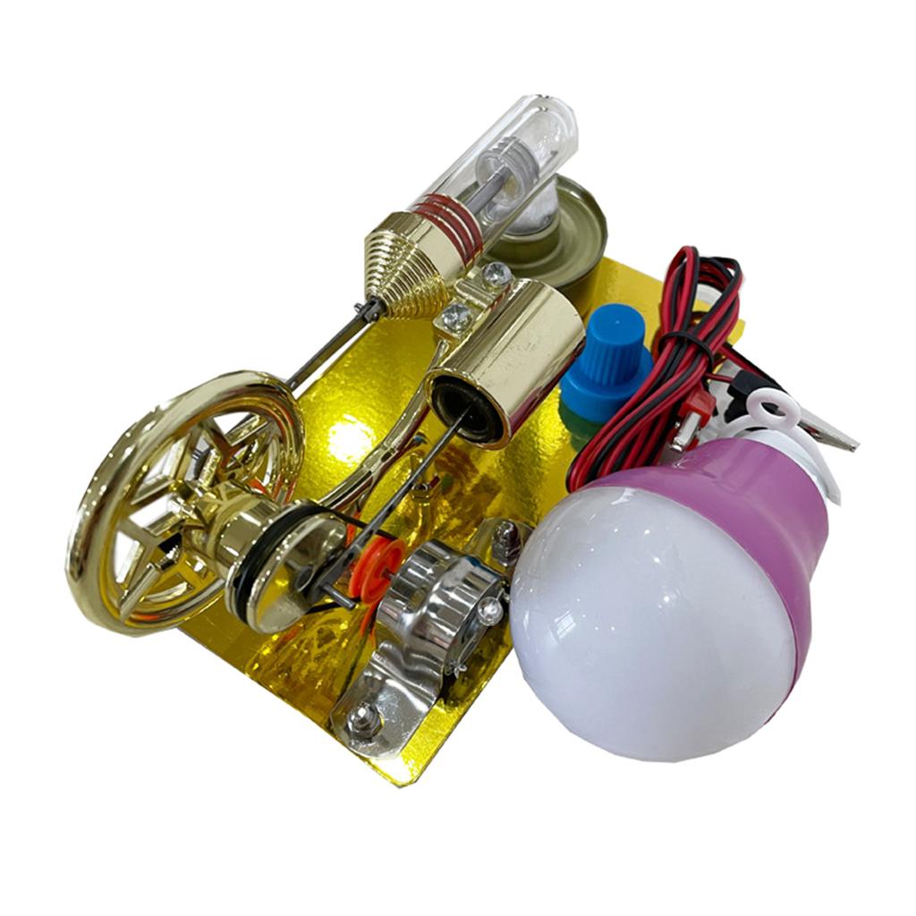 Low Temperature Stirling Engine Assembled Electricity Generator Heat Experiment