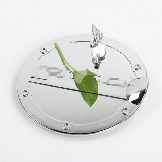 Exterior Door Fuel Tank Gas Cap Decor Cover With Lock For Ford F150 2015+ Chrome