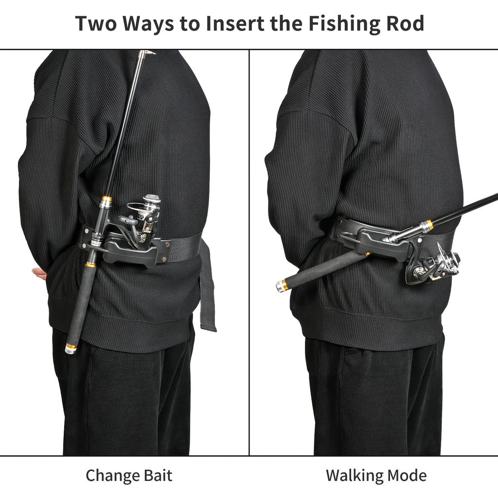 Adjustable Fishing Waist Belt With Rod Holder, Fishing Rod Belt For Fishing & Bank Fishing