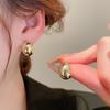 Elegant Women's Stud Earrings: Simple Bean Design for a Versatile Cold Style – Niche Fashion Accessory