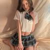 Sexy Lingerie Women's Uniform Sailor Sexy Seduction Pleated Skirt Passion Suit Cosplay Split Woman