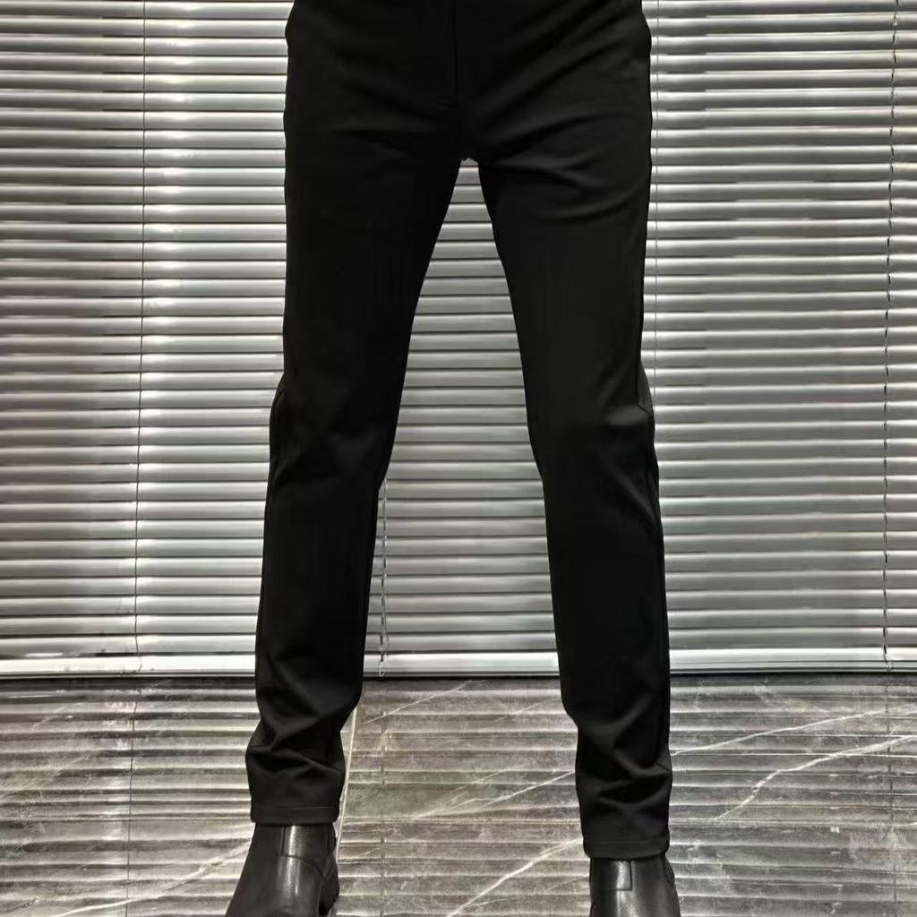 Slim-fitting Black Trousers, Thin and Versatile European Spring and Summer High-quality Light Luxury Business Pants, Men's Casual Trousers