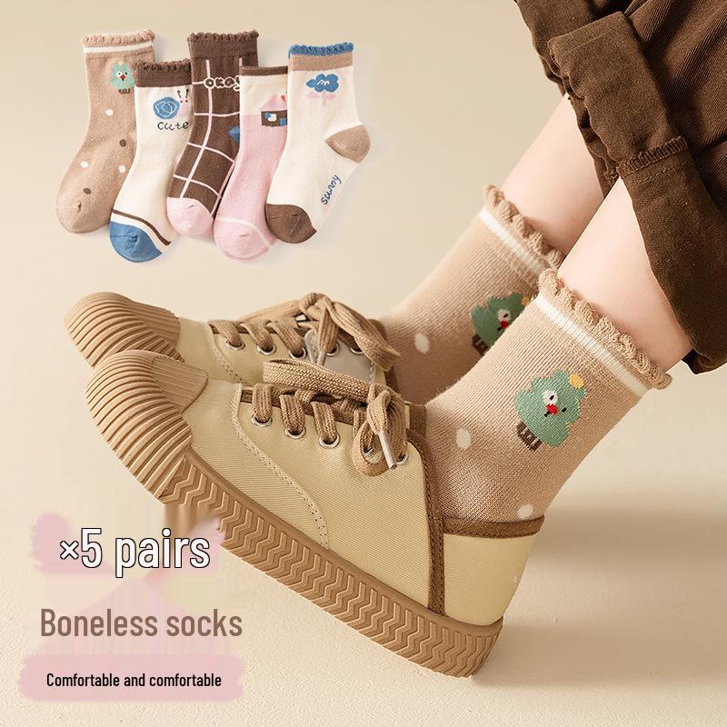 Autumn & Winter Cotton Socks for Kids 6-12 Years - Unisex Boys' & Girls' Collection