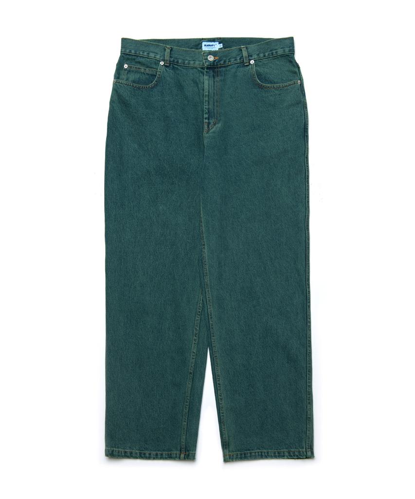 ANNOT Stone Washed Denim Pants Aurora Green