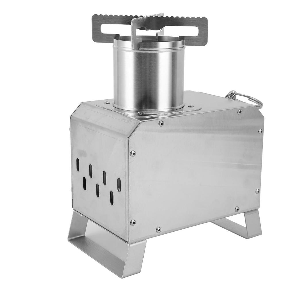 Wood Burning Stove with Drawer Ash Tray Multifunctional Firewood Stove for Outdoor Cooking Camping