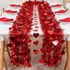 Rotes Rosa Valentinstag Herzförmige Ranke Künstliche Valentinstag Dekoration Verlobung Jubiläum