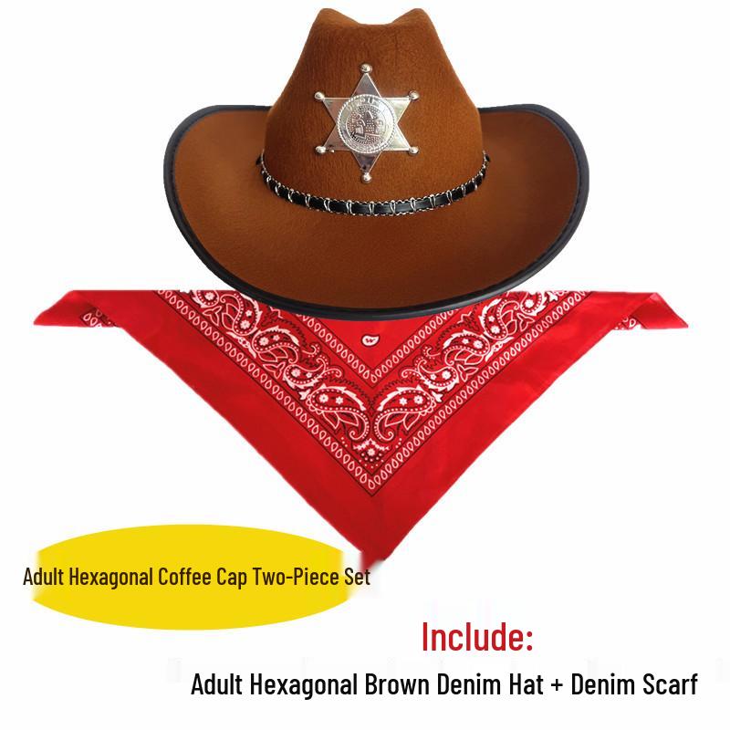 Western Cowboy Halloween Costume Set for Adults & Children - Perfect for Parent-Child Performances