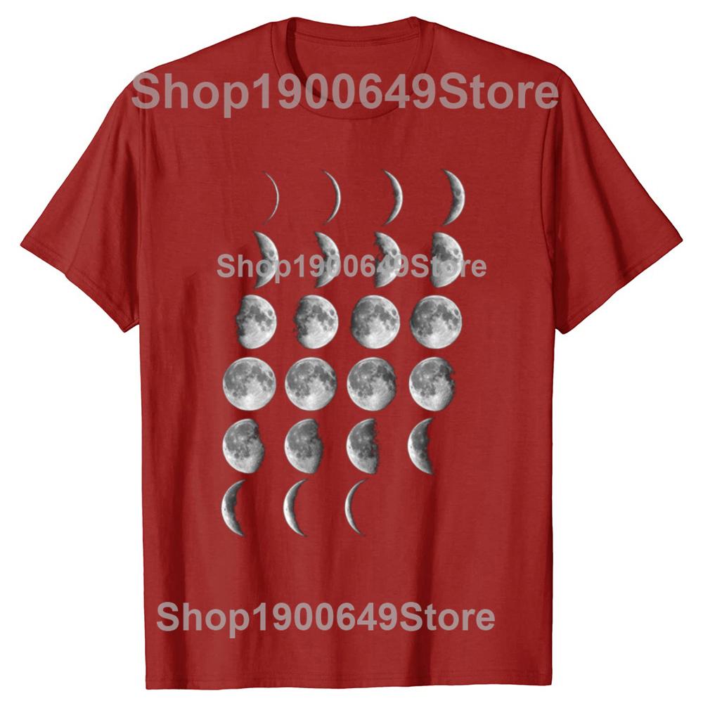 Funny Science Teacher Moon Phases Scientist Graphic Tshirt Men Fashion Casual Tshirt 100 Cotton Loose Oversized T Shirt Summer
