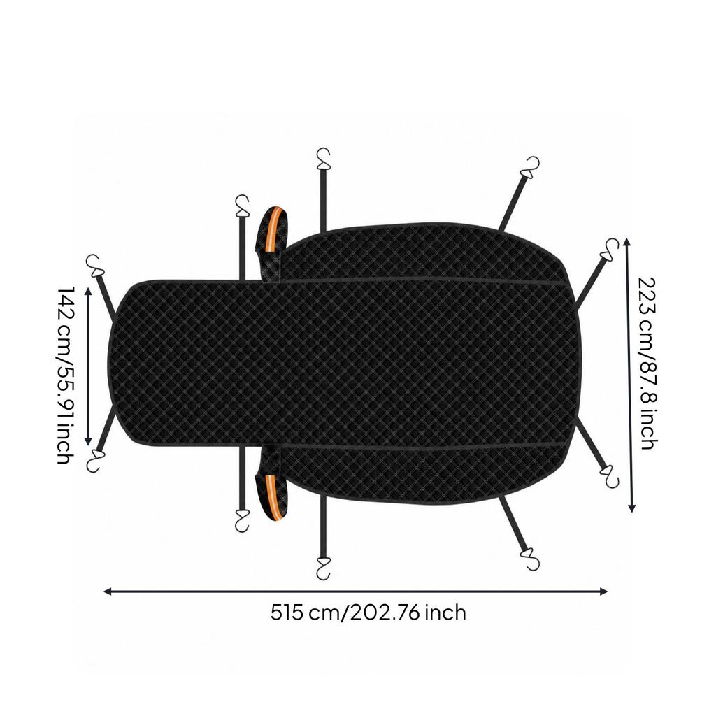 Windproof Full-Coverage Car Snow and Sun Cover Waterproof Windshield