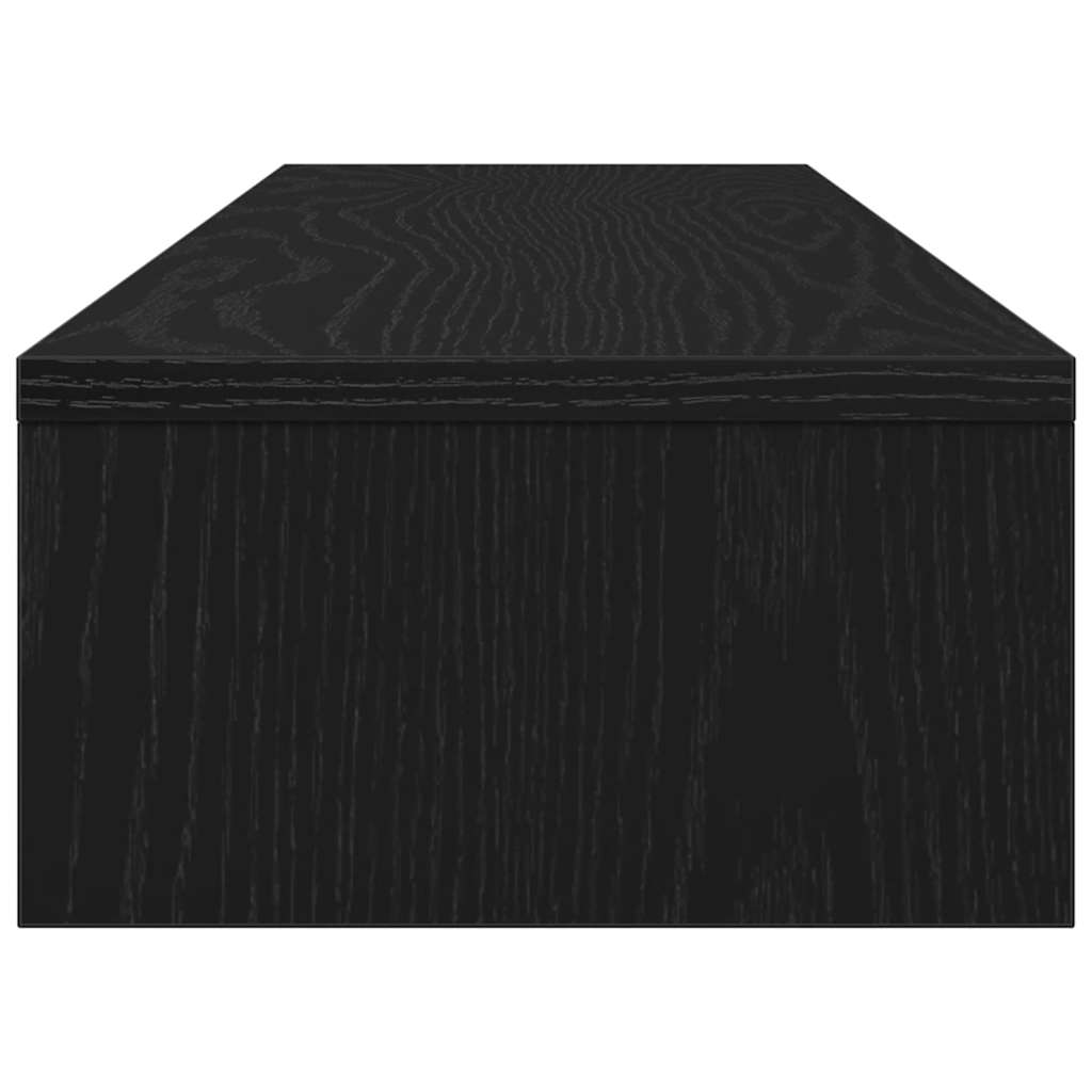 Monitor Stand in Black Oak Finish 100 x 24 x 13 cm Engineered Wood