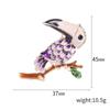 Popular Rhinestone Birds Brooches for Women Unisex Cute Enamel  Animal Pins Banquet Party Backpack Gifts Jewelry Accessories
