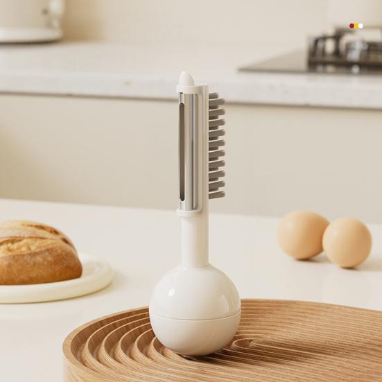 2 in 1 Standing Vegetable Peeler with Brush, Vertical Tumbler Peeler, Multifunctional Potato Apples Peeler, Kitchen Tool