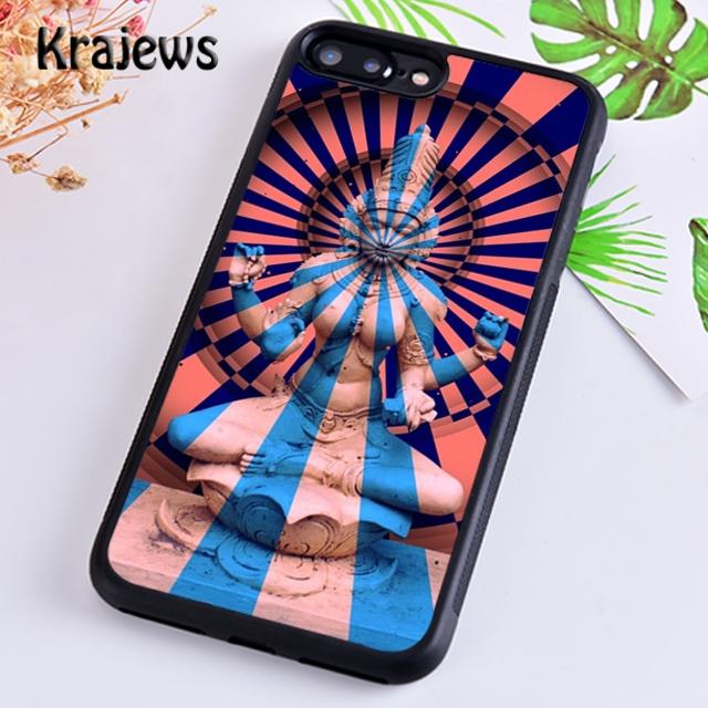 Krajews Lakshmi Hindu Goddess Phone Case Cover For iPhone 17 Air 16 15 14 Plus 11 12 13 Pro Max Coque Shell Fundas
