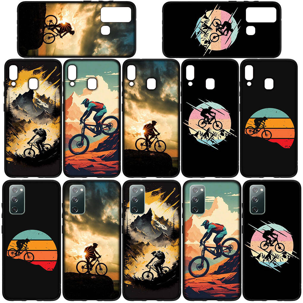 Phone Case for iPhone 17 16 15 Xiaomi Poco F8 F7 X7 X6 M8 C85 C75 Redmi Note 14 13 12 11 Pro Max A3 A4 9C 14C 13C 15C Mountain Bike Cycling Art Poster