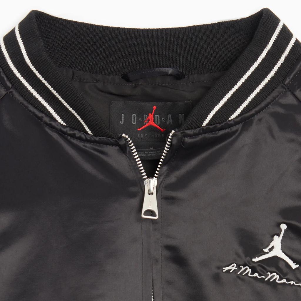 Air Jordan X A Ma Maniére Souvenir Jacket Black Unisex Outerwear FN0617-010
