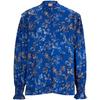 Womens/Ladies Floral Pattern Banded Collar Long-Sleeved Blouse