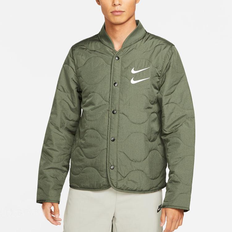 Nike Sportswear Swoosh Embroidered Loose Cotton Jacket Men Jacket Twilight-Yellow DM1247-380
