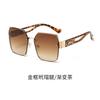 New fashion sunglasses women trend half frame trimmed sunglasses Internet celebrities pose UV protection sun eye