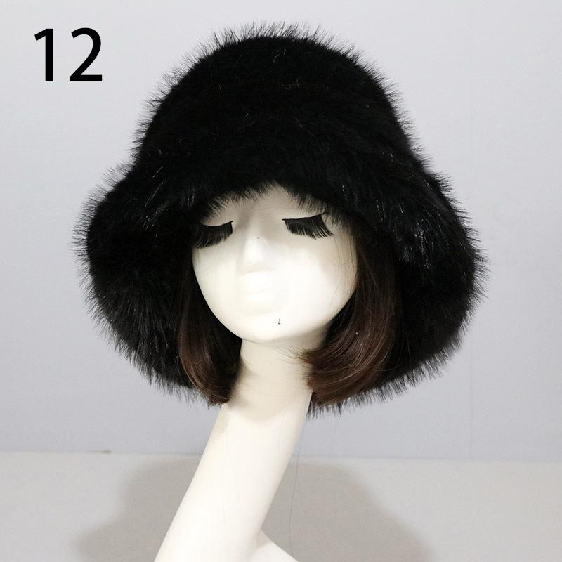 

Унисекс для осени и зимы, плюшевые шапки, рыбацкие шапки, шапки с куполом, теплые декоративные шапки 12