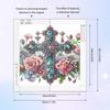 5D DIY Partial Special Shaped Drill Diamond Painting Kit Cross Decor30x30cm
