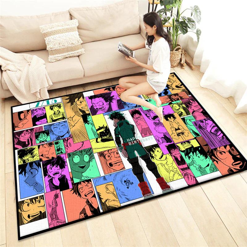 My Hero HD Printed Carpet Living Room Home Decor Sofa Table Rug Anti Slip Chair Cushion Lounge Mat Picnic Camping  Art