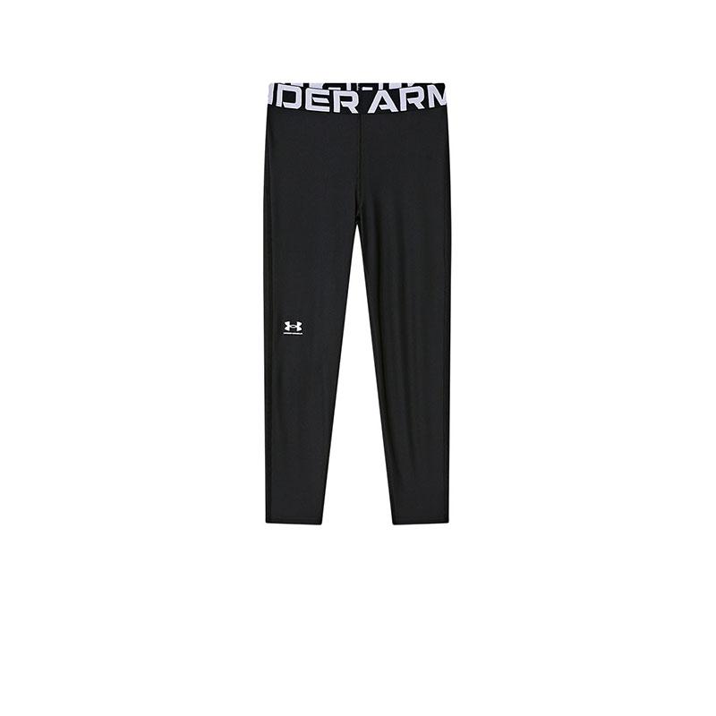 Under Armour Leggings HeatGear Kids Black/White 1390068-001 YLG