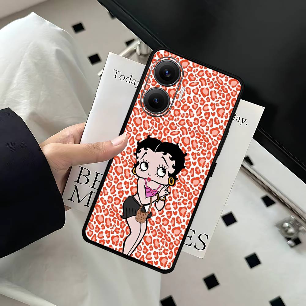 Cartoon B-Betty B-Boop Phone Case For Xiaomi Mi 5X 8 9 10 11 12 Lite Pro 10T PocoX3pro PocoM3 Note 10 Pro Lite