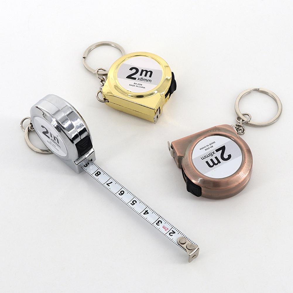 2M Portable Mini Tape Measure Keychain Design Pocket Small Household Multipurpose Measuring Tool Tape Measure Gift Ruler