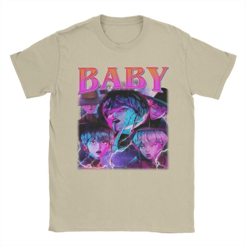 Vintage Baby JINU Saja Boys Kpop Demon Hunters T-Shirts Men Round Collar Cotton T Shirt  Short Sleeve Tees Gift Idea Clothing