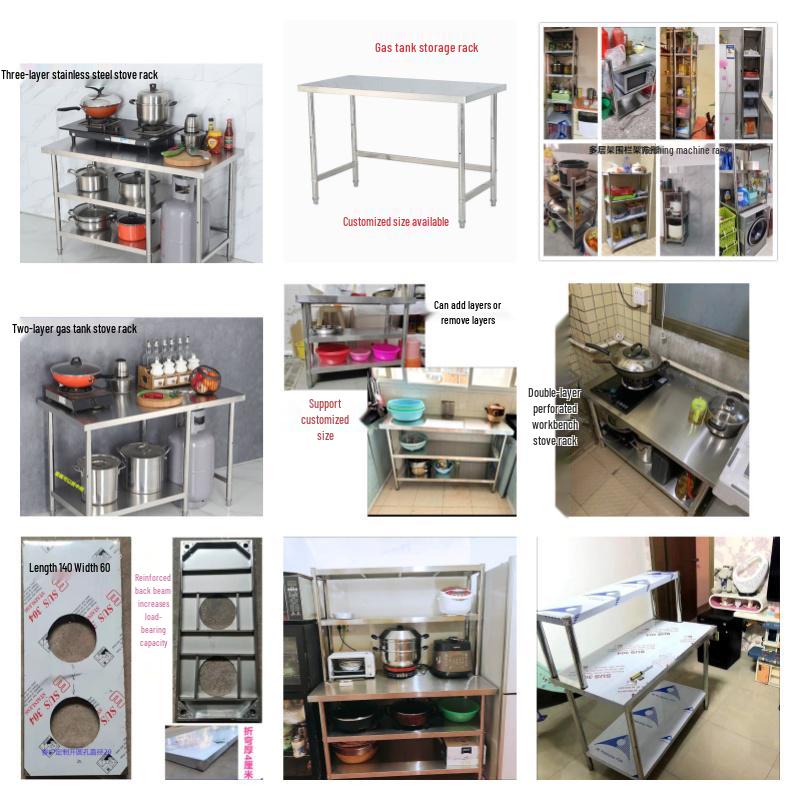 Custom Thickened Stainless Steel Rectangular Square Kitchen & Restaurant Workbench Table with Dishwasher