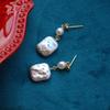 Daily Versatile Natural French Freshwater Pearl Earrings Women's 925 Silver Needle Temperament Earrings Premium Retro Earrings
