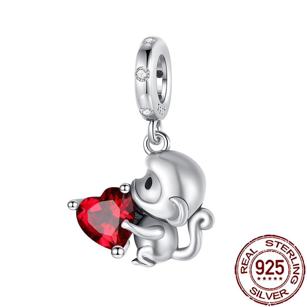 New Charms Copper Cat Dog Flamingo Chameleon Axolotl Animal Beads Fit Bracelet Necklace Women Diy Jewelry