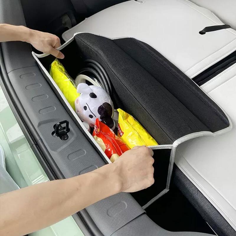 Car Soft Felt Storage Bag Organizer Car Foldable Trunk Bag Car Accessories For Honda Fit Mugen Insight Type S R VTEC DOHC Modulo Vezel Legend RR Si