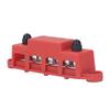 4 Stud M8 Bus Bar Heavy Duty Module Power Distribution Block Busbar Box for RV Yacht 48VDC 250A Red