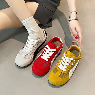 Rote deutsche Trainingsschuhe Damen neue Sommer dünne Mesh-Schuhe atmungsaktiv und keine stickigen Füße Damenschuhe Mesh Forrest Gump Schuhe