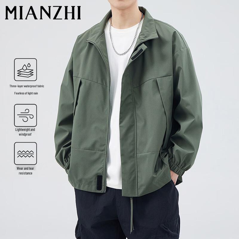 Men s Stand Collar Windproof Workwear Jacket 2XL