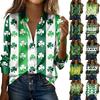 Women's Shirt Blouse Print Button Long Sleeve Casual Basic Shirt Collar Regular Top