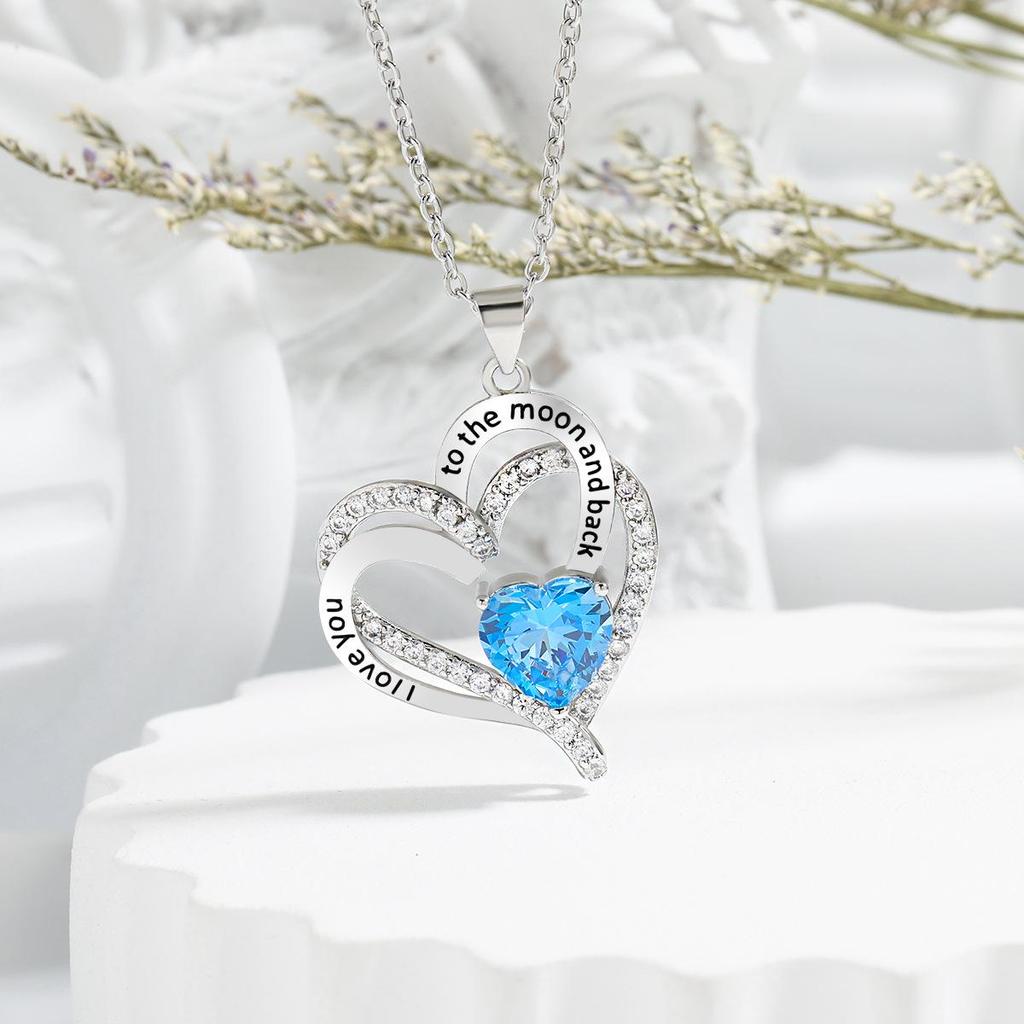 Xiyin Heart Pendant Necklace: European-American Eternal Love Double-Layer Design