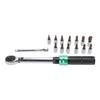 15Pcs Torsion Wrench Set Multifunctional Stainless Steel Wrenches 1 4 Drive 5‑25Nm Black