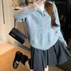 Women's Petite Korean Loose Knit Hooded Sweater - Autumn/Winter Style